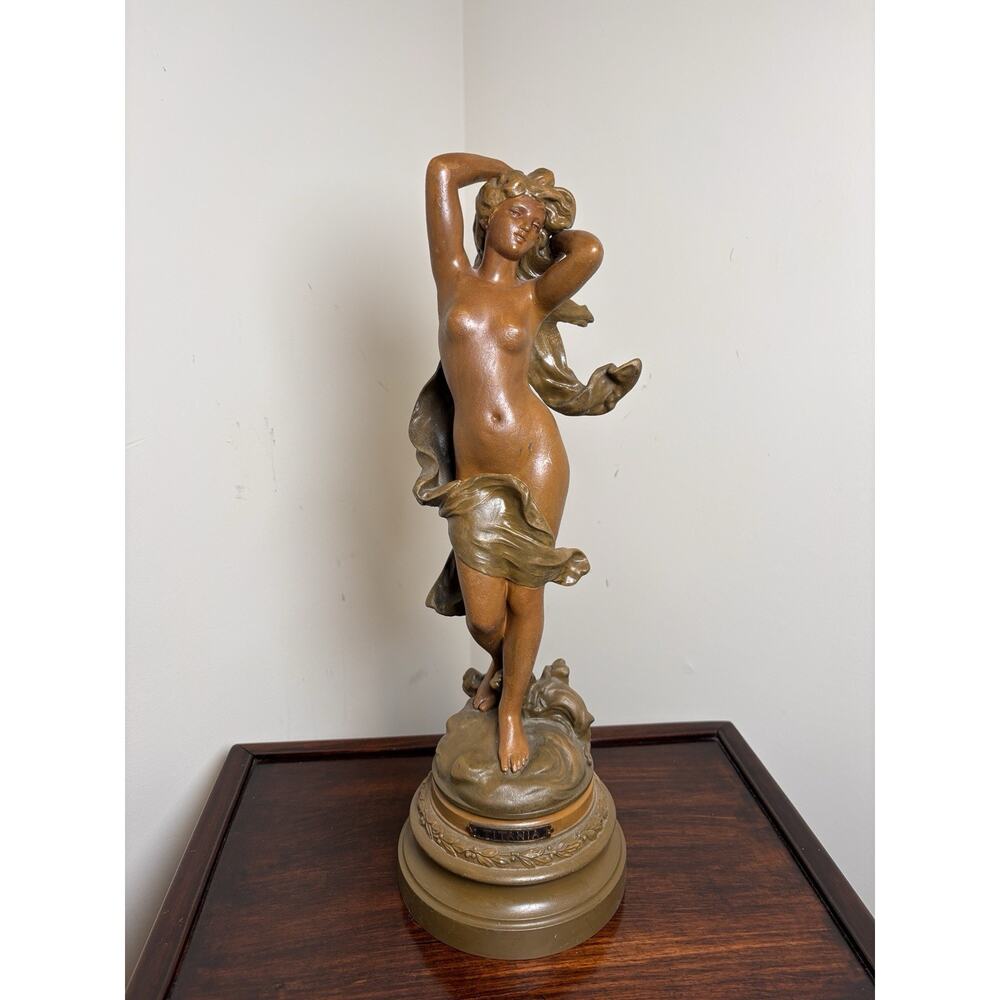Titania Fairy Queen ANTIQUE Bronze Spelter Statue 19” Tall
